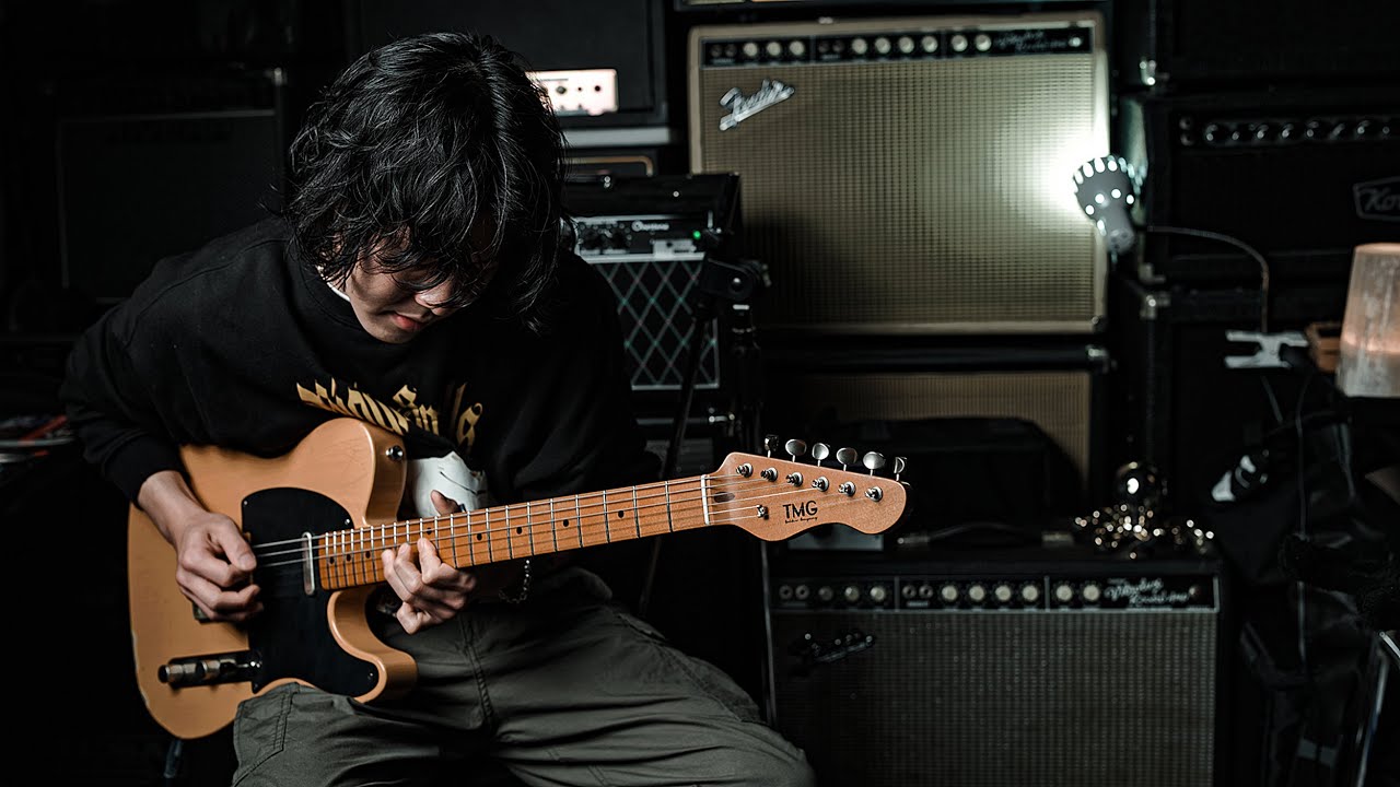 Brush eight】TMG Guitar Co. Gatton “Blackguard” Butterscotch