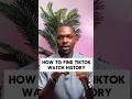 How to Find Tiktok watch History