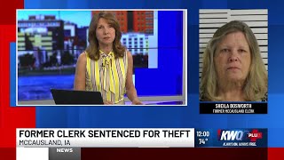 Former eastern Iowa city clerk sentenced in theft case