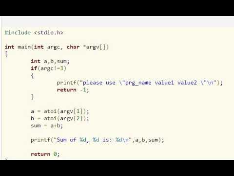 82 ) sum of 2 integer numbers using command line arguments - YouTube