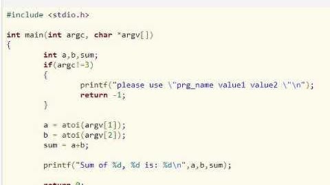 82 ) sum of 2 integer numbers using command line arguments