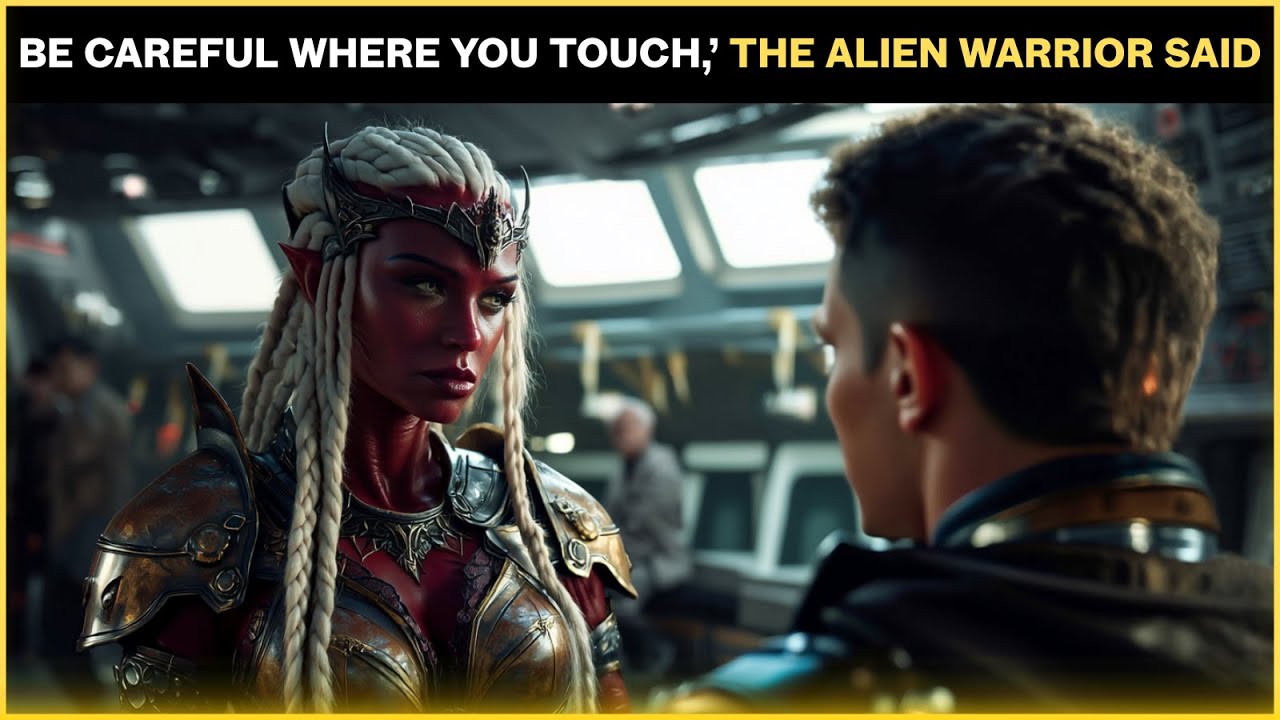 The Chestplate Slipped — The Alien Warrior Warned, “Mind Where You Touch