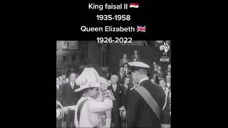 King Faisal iraq Meets Queen Elizabeth uk