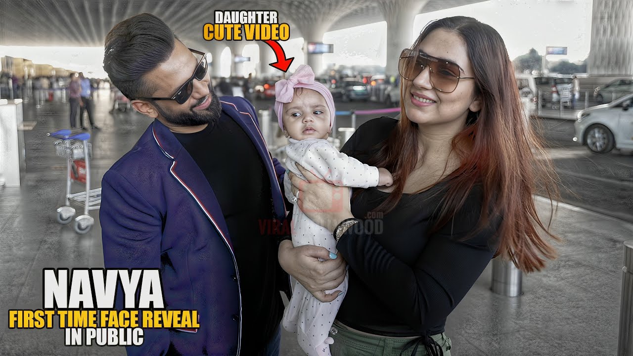 Rahul Vaidya and his wife Disha Parmar FIRST TIME Reveal Cutest Daughter Navya's Face in Public