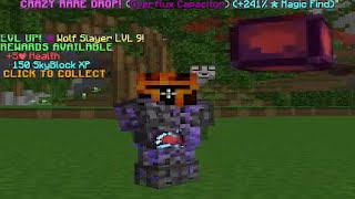 Crafting Overflux Power Orb From 2Nd Overflux Drop And Reaching Wolf Slayer 9 Hypixel Skyblock
