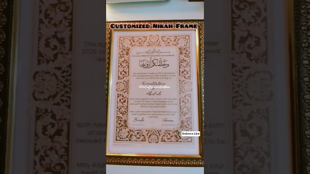 ✨ Personalised Nikah keepsakes for memories that last a lifetime. 