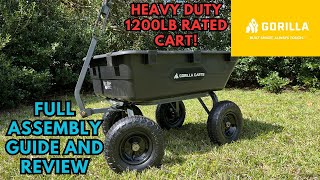 Gorilla Cart Heavy Duty 1200LB Dump Cart FULL Assembly Guide and Review (7 CU. FT. model)