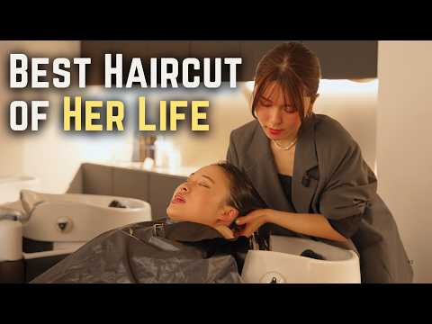 (ASMR) From Pretty to Perfect — Model Gets a Dream Haircut in Ginza, Tokyo