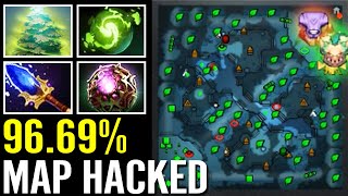 WTF 96.69% MAP HACK! -38% CD Imba Treant Protector Scepter Offlane Top Immortal Dota 2 Pro Gameplay