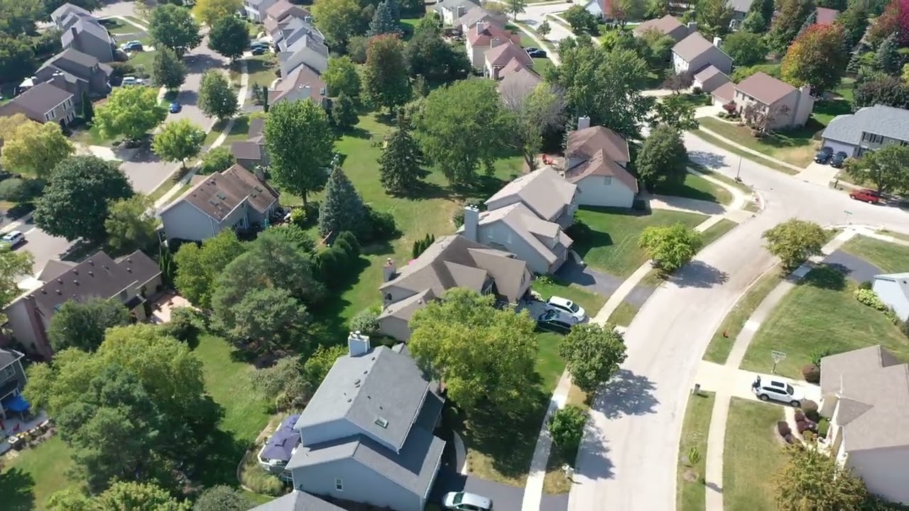 Drone View Asbury Drive Aurora Illinois 60504 Cheshire Drive South Oakhurst Drive Breckenridge Drive