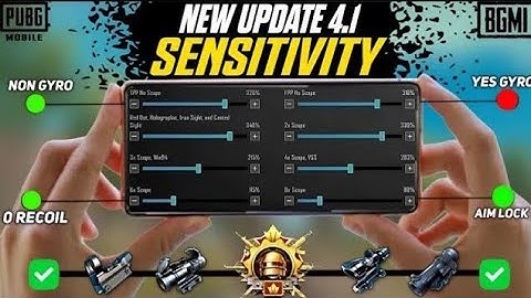 🔥 Bgmi 4.1 update sensitivity settings 2025 🥶 | Zero recoil sensitivity bgmi pubg 