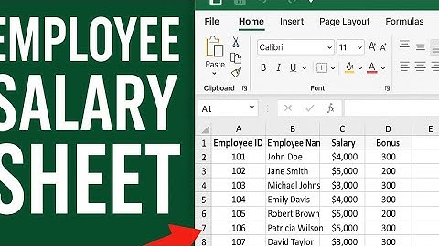 How to create Employee salary sheet in excel|| Excel me Employee Salary Sheet kaise bnayee| MS excel