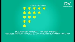 #1 Pattern Program In Java | Right Triangle pattern In java Notepad | Write A Program In Notepad |