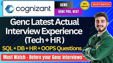 🔥Cognizant GenC, Next & Pro Interview Experience | Cognizant GenC Technical + HR Interview Questions