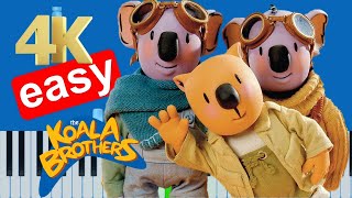 The Koala Brothers Theme Song Easy Beginner Piano Tutorial 4K