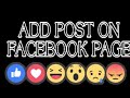HOW TO ADD A POST ON FACEBOOK PAGE? || TheTechnicalGirl ||