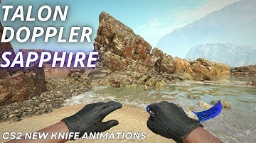Talon Knife Doppler Sapphire | CS2 Skin Showcase with NEW Animation
