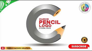 Curve Pencil Logo in Corel Draw | Tools Hacker Graphix