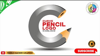 Curve Pencil Logo in Corel Draw | Tools Hacker Graphix