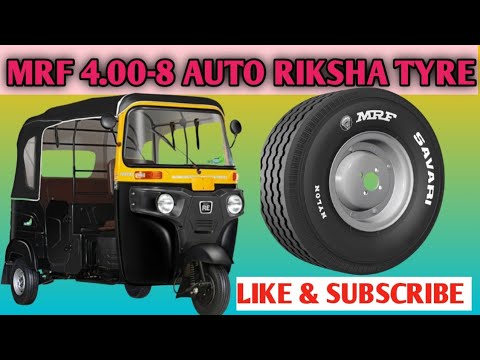 Auto Risha Tyre MRF 4.00-8 AUTO TUBLESS AND TYRE TUBE TYRES #riksha #autoriksha # ...