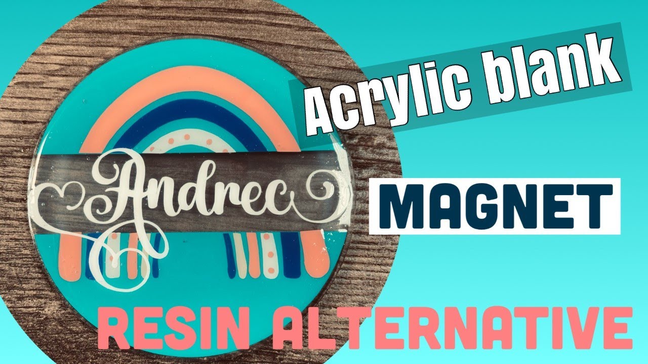 RAINBOW - ACRYLIC BLANK - MAGNET - RESIN ALTERNATIVE