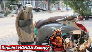 Repaint Honda Scoopy fairings to look like new using SAMURAI PAINT