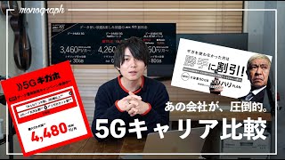 docomo・au・Softbankの5Gプランを比較したら、
