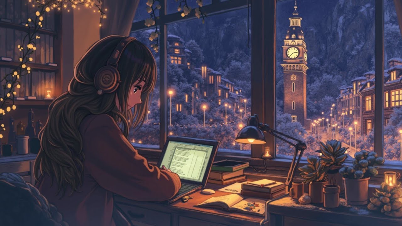 Lofi Girl Биты для Учёбы ~ Расслабляющий Хип-хоп для Фокуса и Релаксации - Уютные Ночные Вайбы