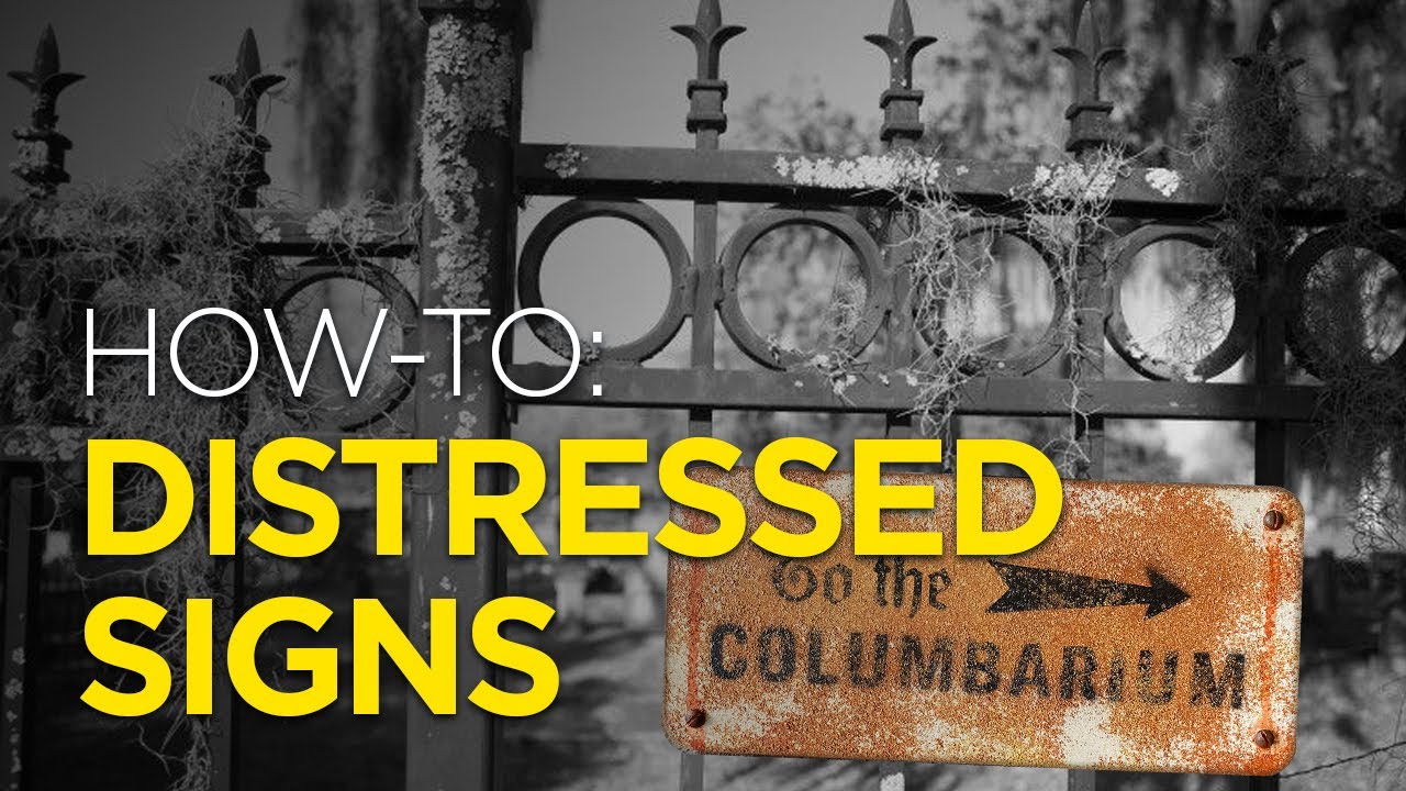 Easy Distressed Sign using Salt & Spray Paint