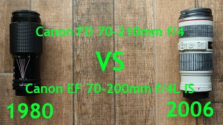 Canon FD 70-210mm f/4 vs Canon EF 70-200mm f/4L IS