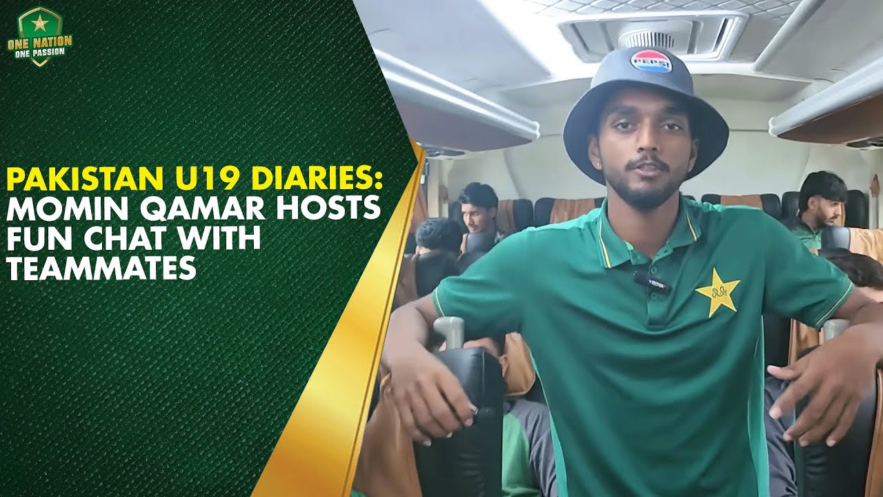 Pakistan U19 Diaries: Momin Qamar hosts fun chat with teammates 🎙️🚌