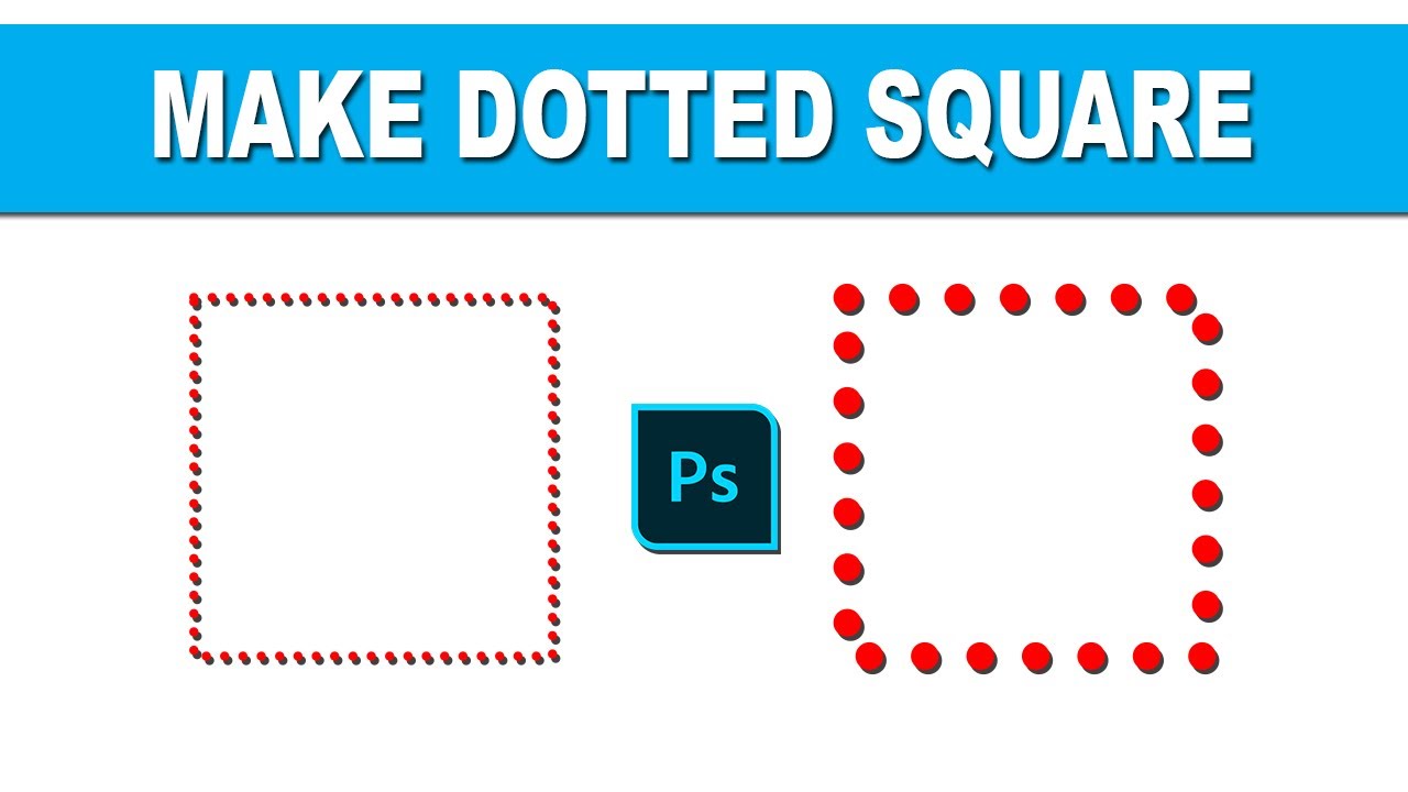 How to make dotted square in photoshop