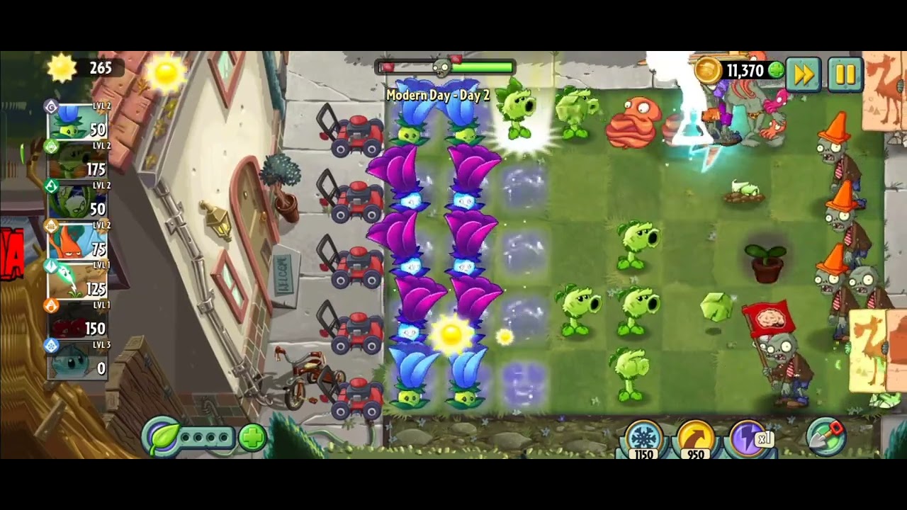Plants vs Zombie 2 - Modern Day - Day 2 - YouTube