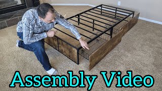 Let's Assemble This Beautiful Bed Frame - GAZHOME Twin XL Bed Frame