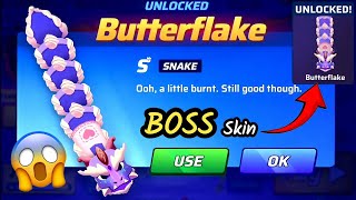 Snake.IO 🐍 New Event Boss Butterflake Snake Skin Unlocked! EPIC SNAKE IO GAMEPLAY screenshot 3