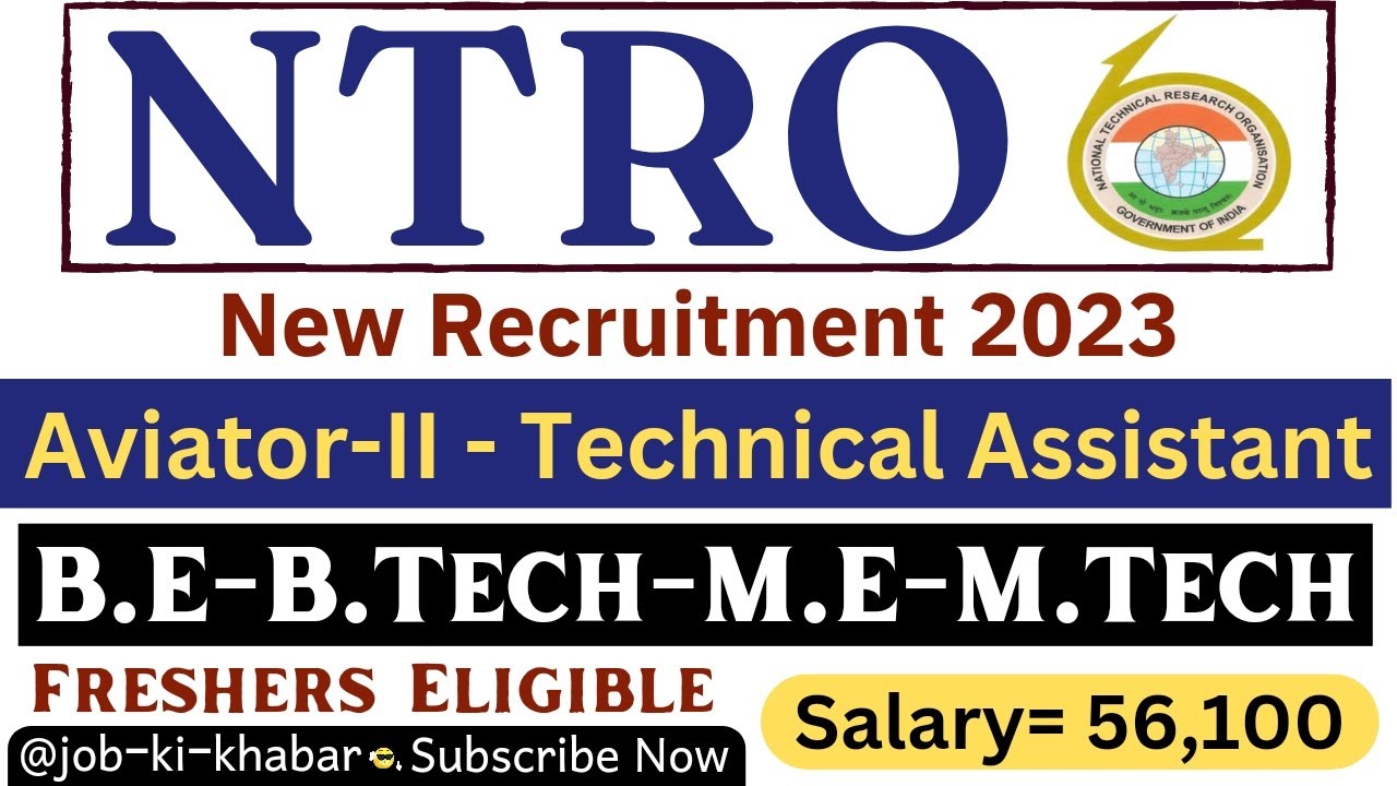 Ntro recruitment 2022 | ntro new vacancy 2022 | Ntro Form kaise bhare 2022 | Ntro today news | NTRO