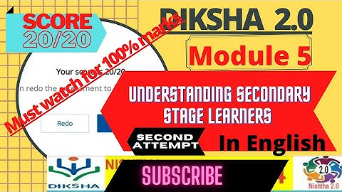 nistha module 5 understanding secondary stage learners Nistha 2.0 Diksha Teacher Training Programme