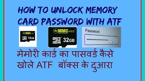 HOW TO UNLOCK MEMORY CARD PASSWORD WITH ATF