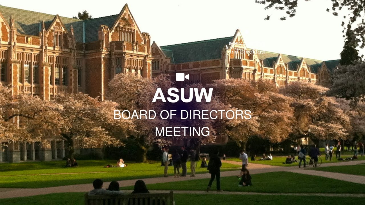 ASUW Seattle Board of Directors Meeting - April 11th, pt. 1 - YouTube