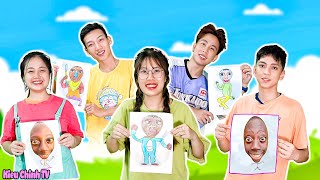 Linh Trang Đu Trend Vẽ Tranh TENGE | Ai Mới Là Người Vẽ Đẹp Nhất 💗Kieu Chinh TV (phần 2)