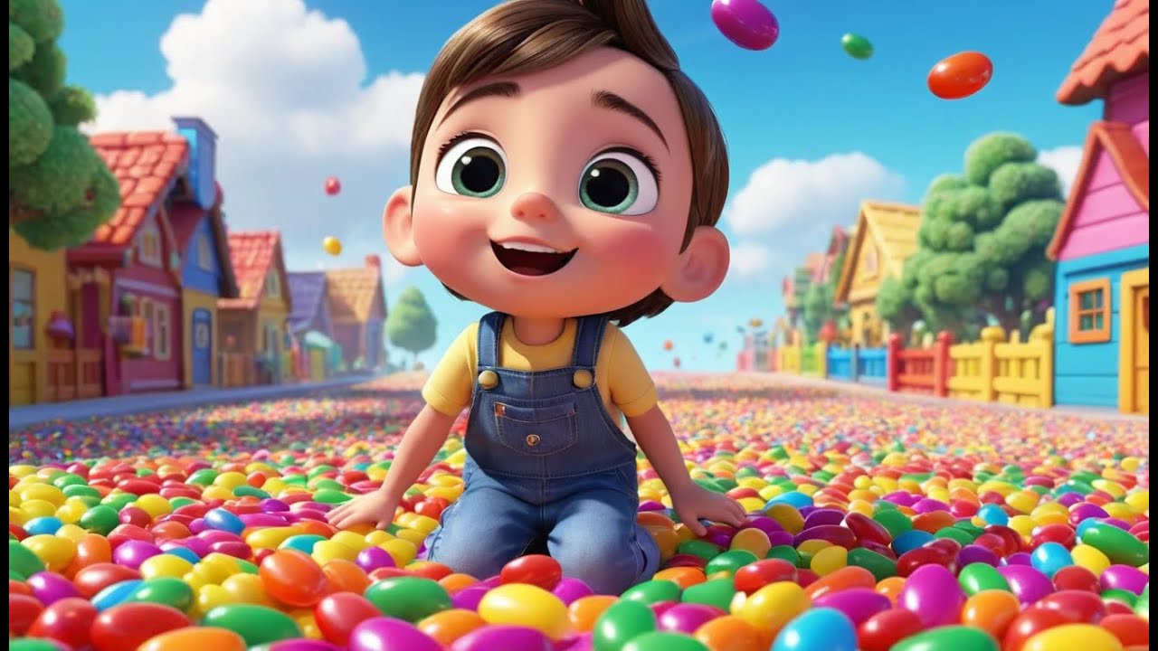 The Jellybean Jumping Around Rhyme Song | Popular Nursery Rhyme | Educational Kids Songs