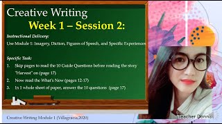 Week 1 Session 2 Creative Writing