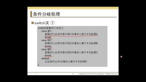 Java基礎講座（導入編） 講義3 「10 条件分岐処理」～「12 繰り返し（ループ）処理」