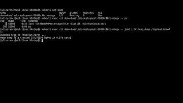 Getting a heap dump from a running java app in kubernetes