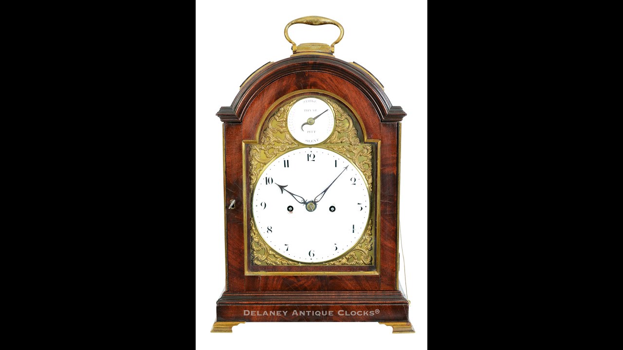 Mahogany Bracket Clock Made By Thyar Pitt, London, Circa 1790