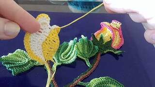 картинка: Tutorial-2 Rosita a croche.Бутон розы крючком.2