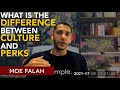 What is the difference between culture and perks  moe falah