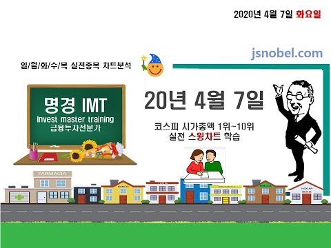 [명경 <strong>IMT</strong> 10] 2020년 4월 7일 (화요일) 코스피 시총 1위~10위 실전종목 스윙투자분석 학습