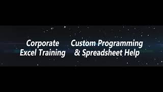Corporate Excel Training Custom Programming & Spreadsheet Help