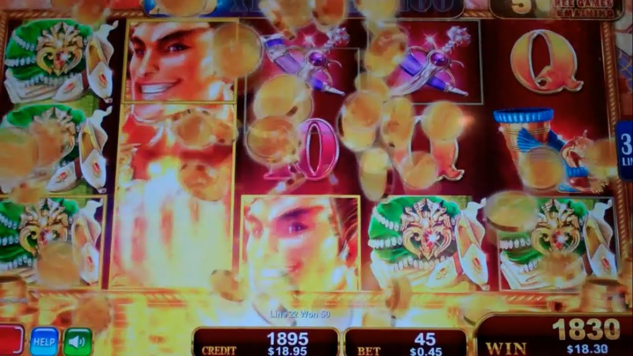 Lamp of Destiny Slot Machine Bonus 10 Super Free Games with BIG